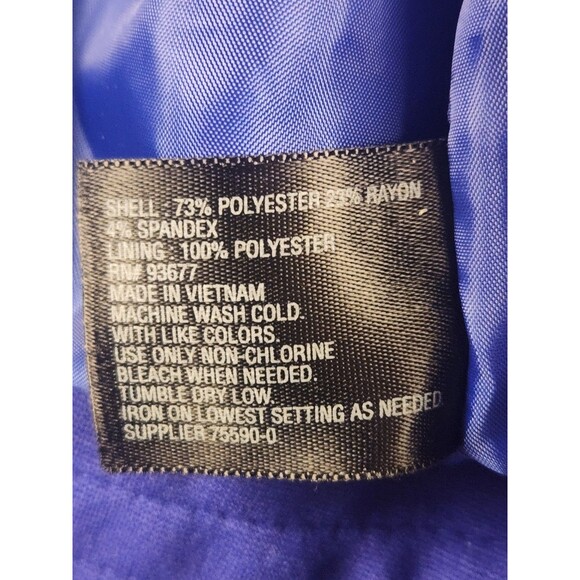 Worthington Petite PS Purple/blue Asymmetrical Zip Jacket Moto Style Lined - Picture 7 of 8